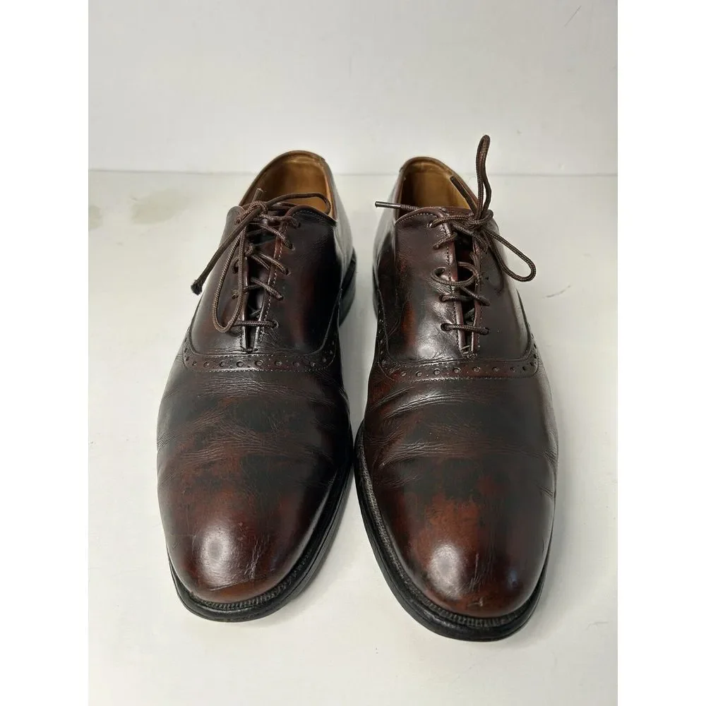 VINTAGE‎ Allen Edmonds Danbury Burgundy Leather Oxfords Men's Dress Shoes 8.5 D